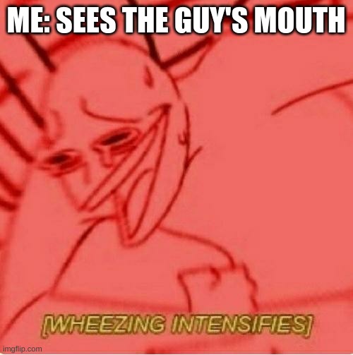 Wheeze | ME: SEES THE GUY'S MOUTH | image tagged in wheeze | made w/ Imgflip meme maker