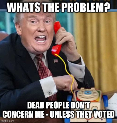 I'm the president | WHATS THE PROBLEM? DEAD PEOPLE DON'T CONCERN ME - UNLESS THEY VOTED | image tagged in i'm the president | made w/ Imgflip meme maker