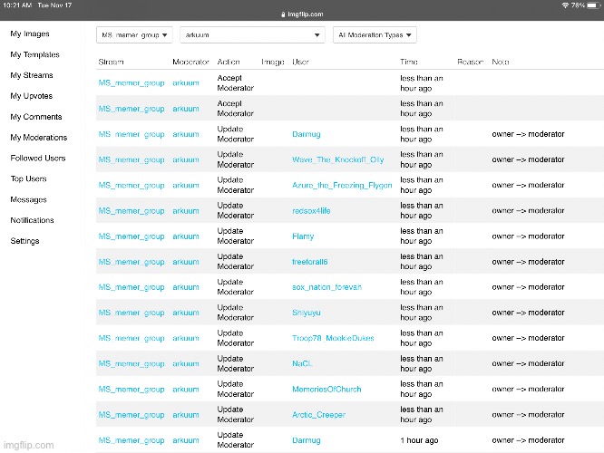 Just to let you know, Spire gave Arkuum owner | made w/ Imgflip meme maker