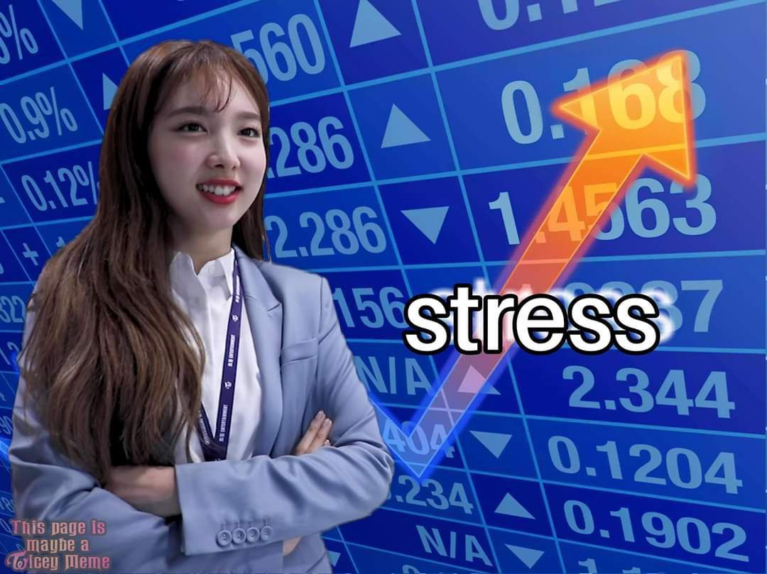 High Quality nayeon stonks stress Blank Meme Template