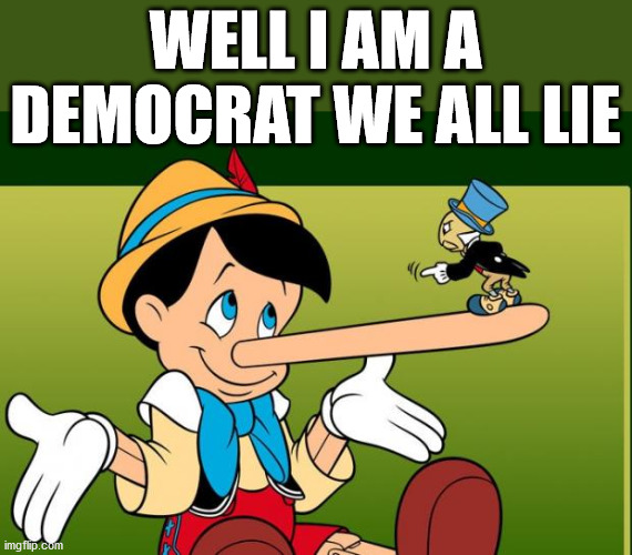 Liar | WELL I AM A DEMOCRAT WE ALL LIE | image tagged in liar | made w/ Imgflip meme maker