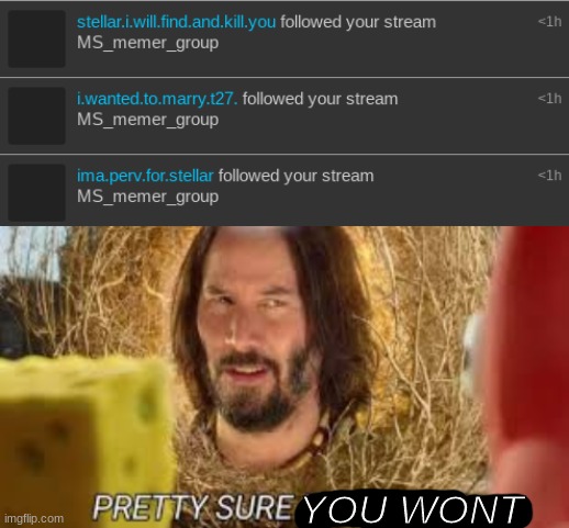 YOU WONT | image tagged in pretty sure it doesn't | made w/ Imgflip meme maker