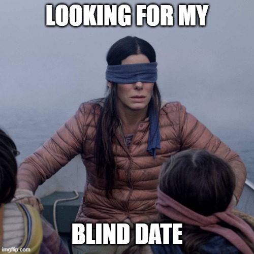 buscando mi cita a ciegas | LOOKING FOR MY; BLIND DATE | image tagged in memes,bird box | made w/ Imgflip meme maker