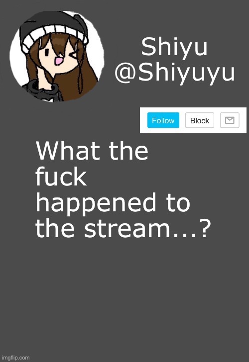 C h a o s .(mod: i'm still tryin' to figure that out too) | What the fuck happened to the stream...? | made w/ Imgflip meme maker