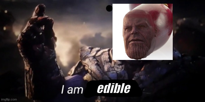 Grape Thanos | edible | image tagged in i am inevitable | made w/ Imgflip meme maker