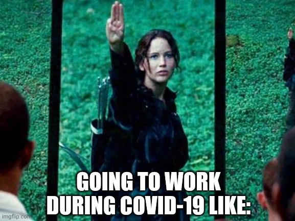 Hunger Games 2 | GOING TO WORK DURING COVID-19 LIKE: | image tagged in hunger games 2 | made w/ Imgflip meme maker