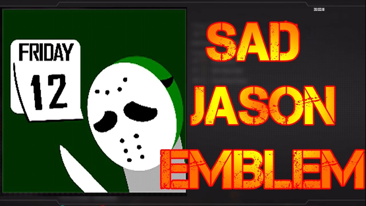 High Quality Sad Jason Emblem Friday the 12th Blank Meme Template