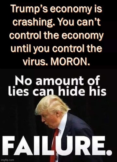 no u libtrad if we just let it kill 3 million ppl then we could get the eocnomy back to normal maga | image tagged in trump's economy,covid-19,covid19,coronavirus,repost,trump is a moron | made w/ Imgflip meme maker