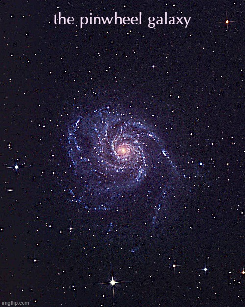 our space program has made an astonishing discovery. [yes this photo is real] | the pinwheel galaxy | image tagged in pinwheel galaxy,space,galaxy | made w/ Imgflip meme maker