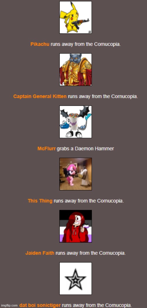 Bloodbath (3) | image tagged in hunger games | made w/ Imgflip meme maker