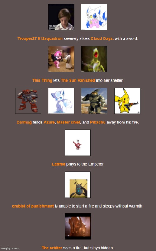 Night 1 (2) | image tagged in hunger games | made w/ Imgflip meme maker