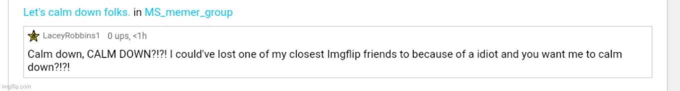 LaceyRobbins1 (me), But Angy (and I apologize for snapping, normally I don't snap like that) | made w/ Imgflip meme maker