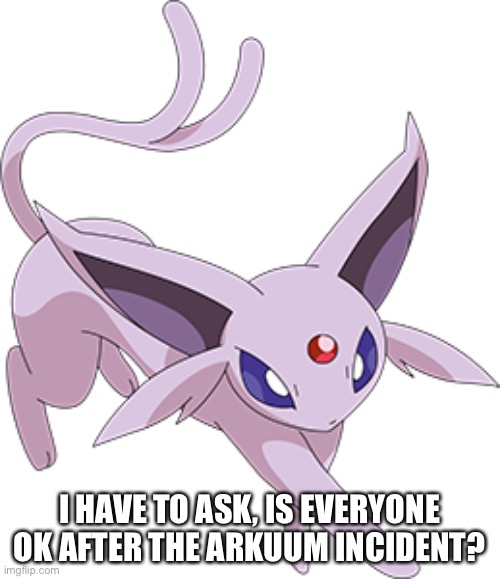 I HAVE TO ASK, IS EVERYONE OK AFTER THE ARKUUM INCIDENT? | made w/ Imgflip meme maker