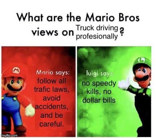 What are the Mario brothers views? | image tagged in mario bros views | made w/ Imgflip meme maker