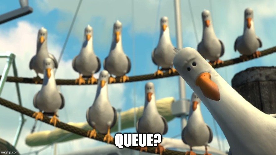 Everyone in the #ps5-pre-orders channel on the Playstation Discord when someone mentions the word "queue" | QUEUE? | image tagged in ps5,playstation direct,queue-it,mine,sony | made w/ Imgflip meme maker