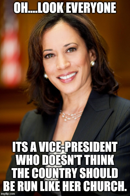 Imagine using the Constitution to govern instead of the bible.  GO KAMALA!!! | image tagged in mike pence,vice president,kamala harris | made w/ Imgflip meme maker