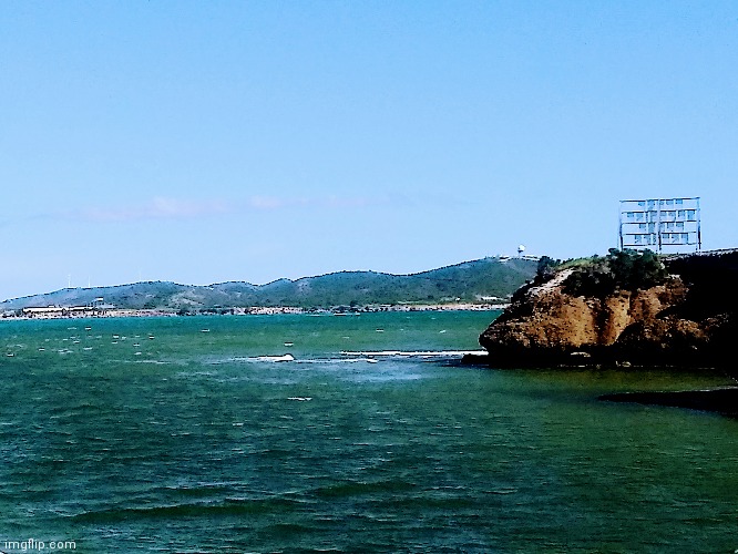 Shot taken while ferrying to the other side of the bay | made w/ Imgflip meme maker