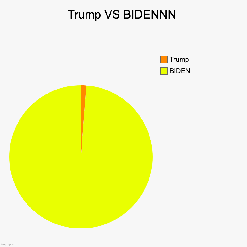 TRUMP VS BBBBBBIIIIIIDDEEEENNN | Trump VS BIDENNN | BIDEN, Trump | image tagged in charts,pie charts | made w/ Imgflip chart maker
