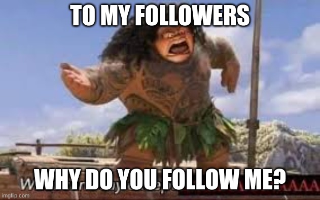 I'm just curious as to why | TO MY FOLLOWERS; WHY DO YOU FOLLOW ME? | image tagged in what can i say except aaaaaaaaaaa | made w/ Imgflip meme maker