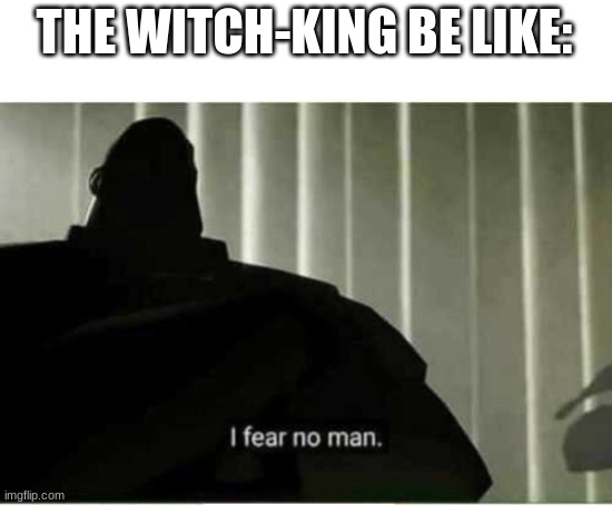 I fear no man | THE WITCH-KING BE LIKE: | image tagged in i fear no man,memes,funny,witch king,lotr,lord of the rings | made w/ Imgflip meme maker
