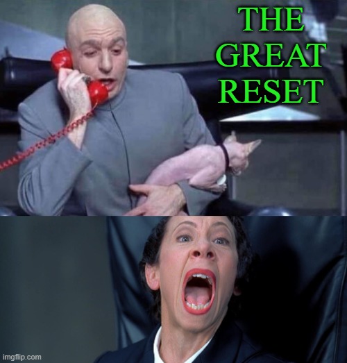"The Great Reset" | THE GREAT RESET | image tagged in dr evil and frau | made w/ Imgflip meme maker