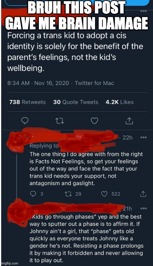 BRUH THIS POST GAVE ME BRAIN DAMAGE | made w/ Imgflip meme maker