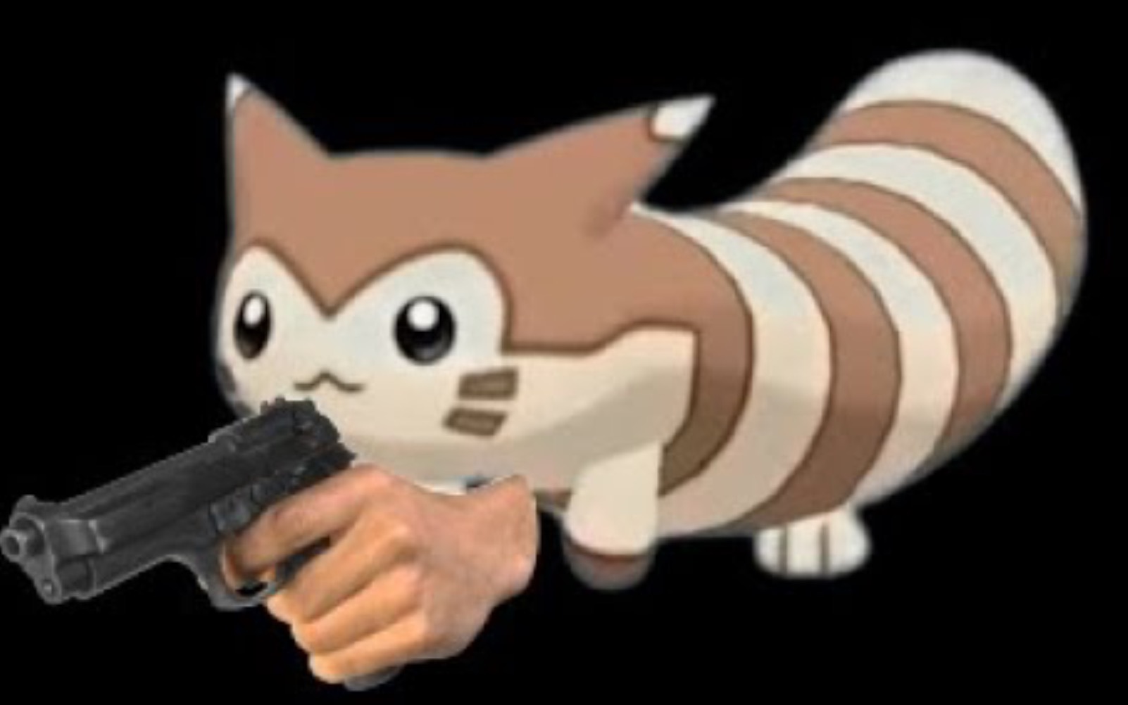 Furret with a gun Blank Meme Template