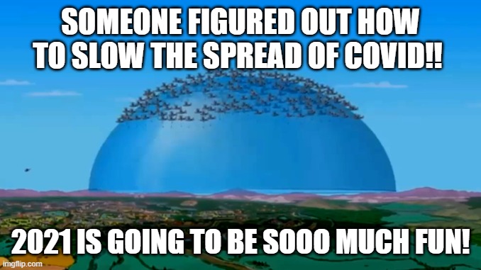 Stop the spread | SOMEONE FIGURED OUT HOW TO SLOW THE SPREAD OF COVID!! 2021 IS GOING TO BE SOOO MUCH FUN! | image tagged in covid-19,quarantine | made w/ Imgflip meme maker