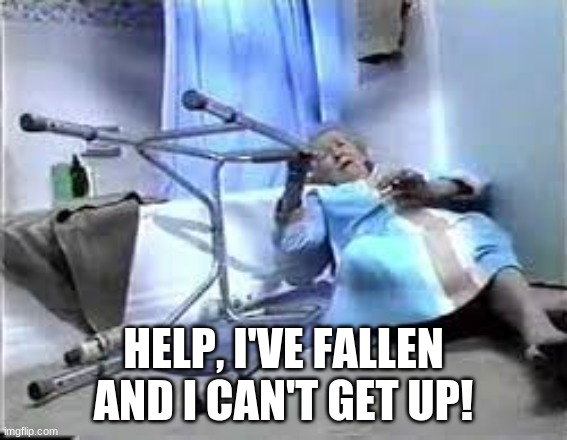 Help. Ive fallen and i cant get up | HELP, I'VE FALLEN AND I CAN'T GET UP! | image tagged in help ive fallen and i cant get up | made w/ Imgflip meme maker