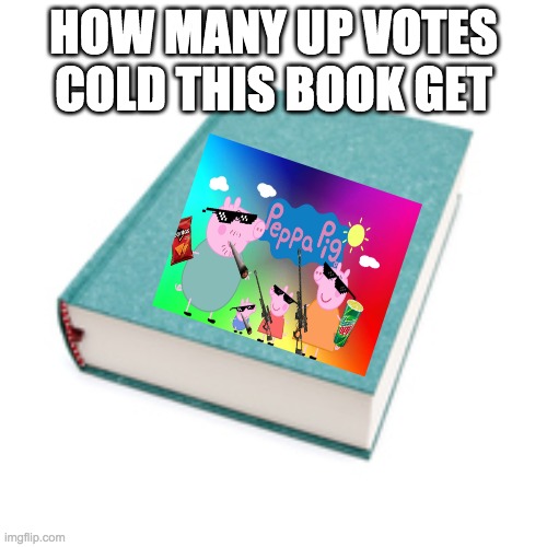 HOW MANY UP VOTES COLD THIS BOOK GET | image tagged in book | made w/ Imgflip meme maker