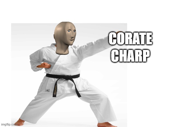 If stonks man took karate instead of sales | CHARP; CORATE | image tagged in one does not simply | made w/ Imgflip meme maker