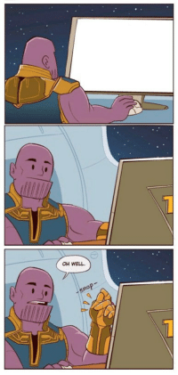 Thanos computer snap Blank Meme Template
