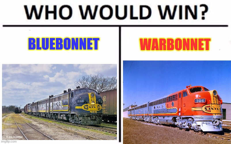 Who Would Win? | BLUEBONNET; WARBONNET | image tagged in memes,who would win | made w/ Imgflip meme maker