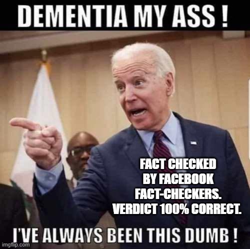 FACT CHECKED BY FACEBOOK FACT-CHECKERS. VERDICT 100% CORRECT. | image tagged in democrats | made w/ Imgflip meme maker