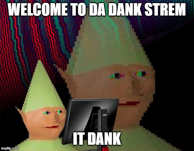 Dank Memes Dom |  WELCOME TO DA DANK STREM; IT DANK | image tagged in dank memes dom | made w/ Imgflip meme maker