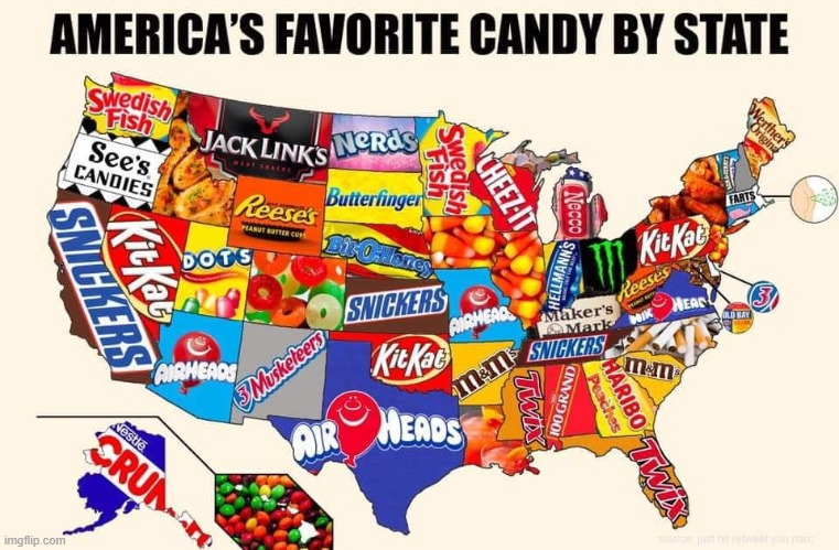 I have many questions especially for OH, KY, NY, NC, and of course MA | image tagged in america's favorite candy by state,candy,usa,america,united states,united states of america | made w/ Imgflip meme maker