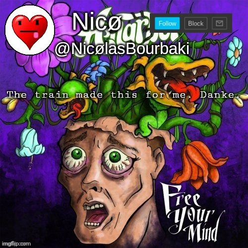 Nicø announcement | The train made this for me. Danke. | image tagged in nic announcement | made w/ Imgflip meme maker