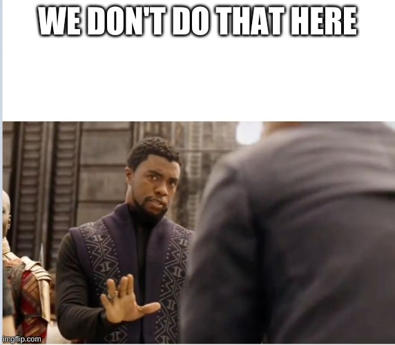 We don't do that here | WE DON'T DO THAT HERE | image tagged in we don't do that here | made w/ Imgflip meme maker