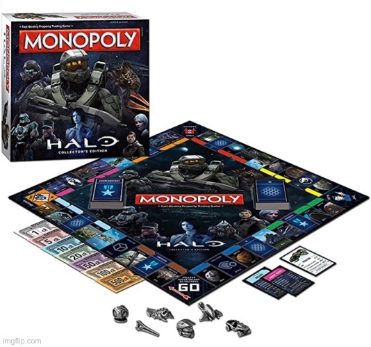 image tagged in monopoly,halo | made w/ Imgflip meme maker