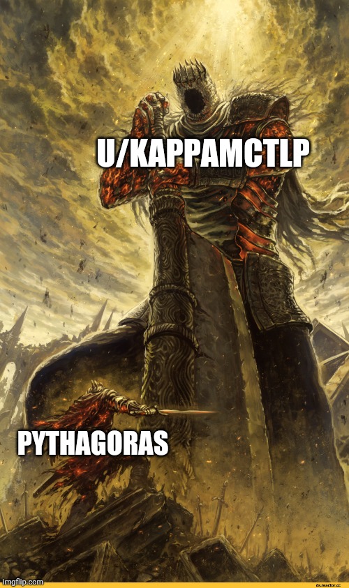 Fantasy Painting | U/KAPPAMCTLP; PYTHAGORAS | image tagged in fantasy painting | made w/ Imgflip meme maker