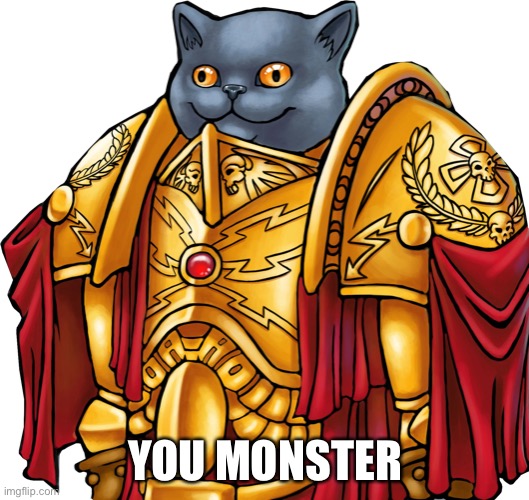 Kitten the Captain General | YOU MONSTER | image tagged in kitten the captain general | made w/ Imgflip meme maker
