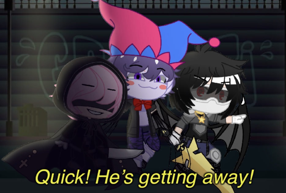 Quick! He’s getting away! Blank Meme Template
