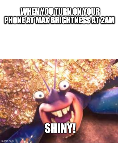 Its true | WHEN YOU TURN ON YOUR PHONE AT MAX BRIGHTNESS AT 2AM; SHINY! | image tagged in moana,shiny | made w/ Imgflip meme maker