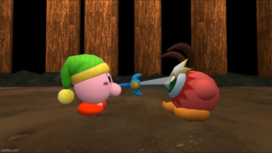 Kirby Stabs Waddle Doo | image tagged in kirby stabs waddle doo | made w/ Imgflip meme maker