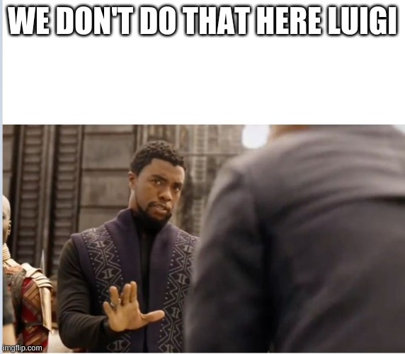 We don't do that here | WE DON'T DO THAT HERE LUIGI | image tagged in we don't do that here | made w/ Imgflip meme maker