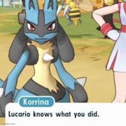 Admit it. I know what you did. | image tagged in lucario | made w/ Imgflip meme maker