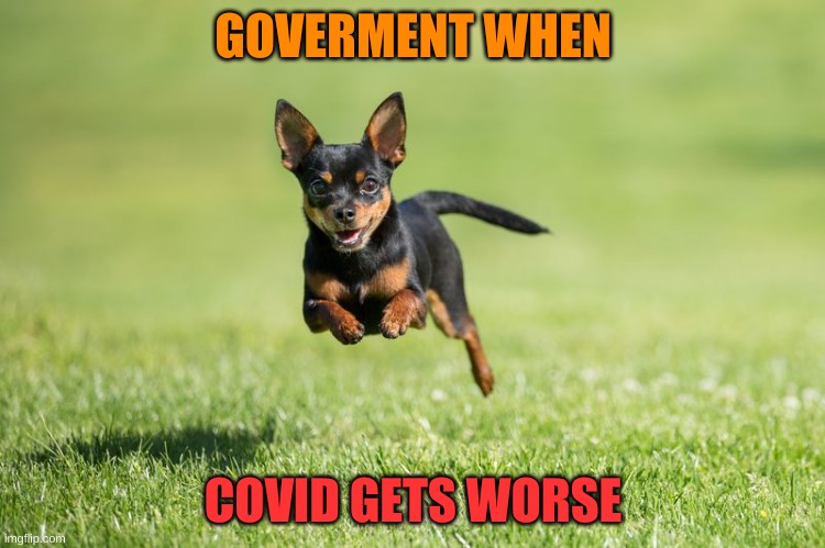 covid | GOVERMENT WHEN; COVID GETS WORSE | image tagged in memes | made w/ Imgflip meme maker