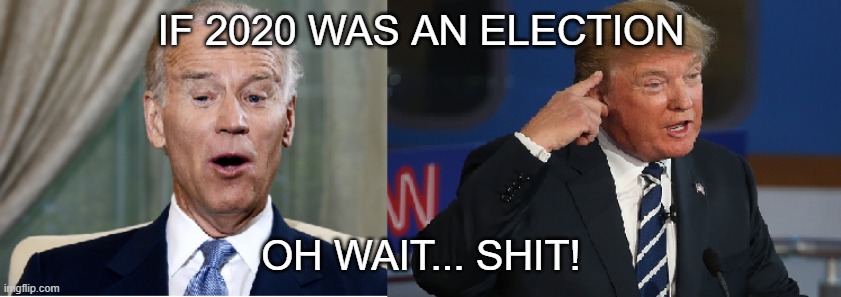 If 2020 was an Election | IF 2020 WAS AN ELECTION; OH WAIT... SHIT! | image tagged in biden vs trump,election,2020,if 2020 | made w/ Imgflip meme maker