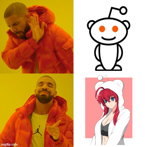 weebs prefer this | image tagged in memes,drake hotline bling,animeme | made w/ Imgflip meme maker