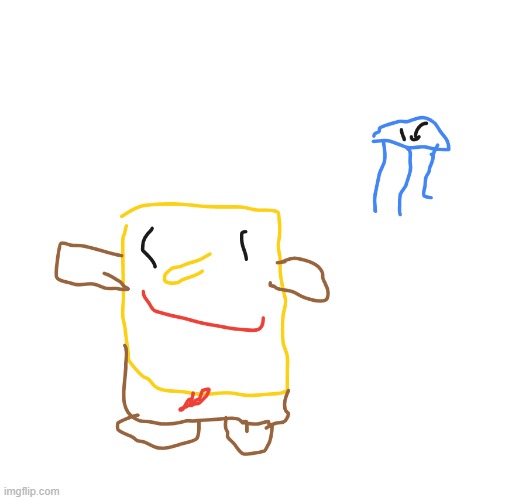 meet the cursed sponge my sis mde | made w/ Imgflip meme maker